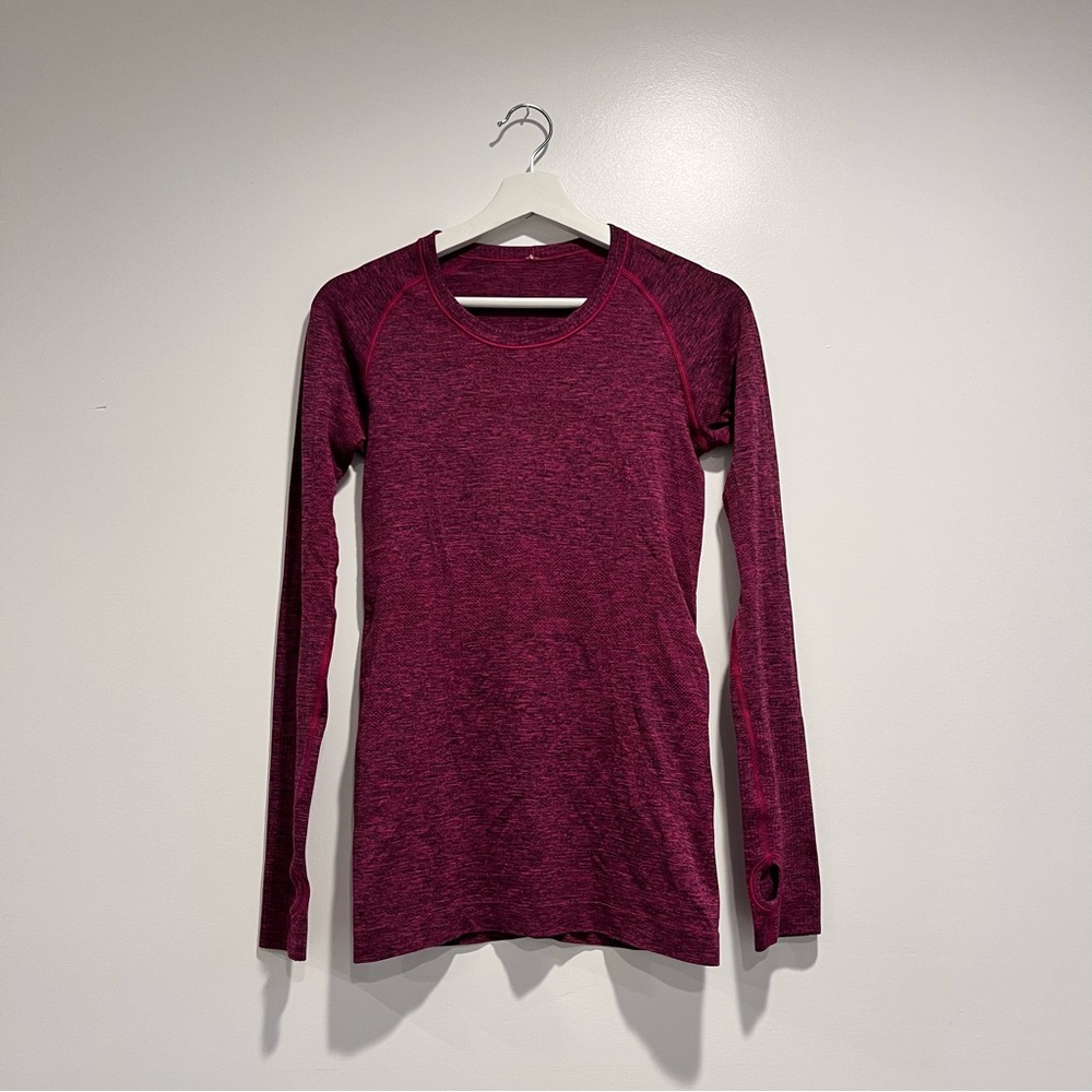 Lululemon Purple/Pink Long Sleeve Athletic Shirt Size 6